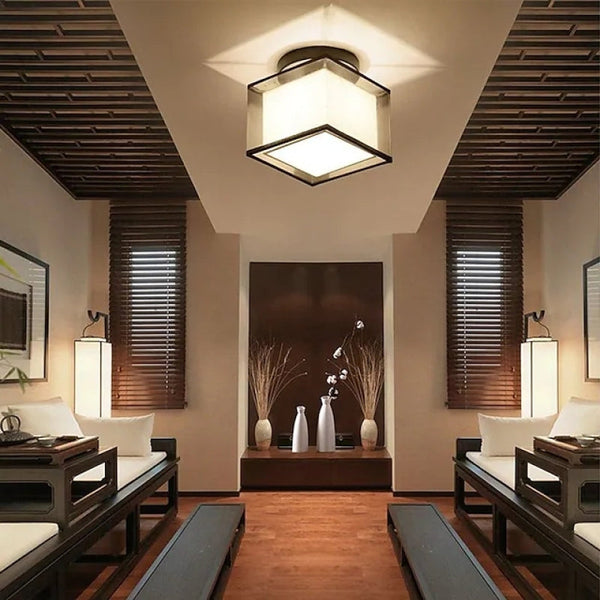 Chinese Style Square Ceiling Light for Living Room