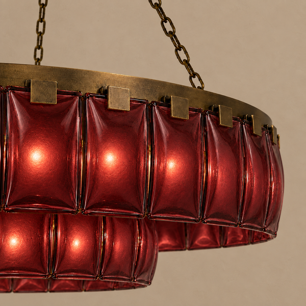 Patri Chandelier | Amber Glass | CL-SGAB-80