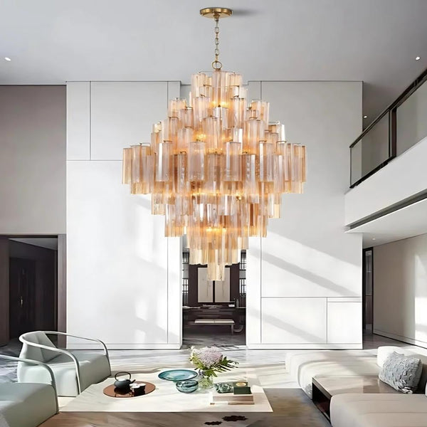 Arcdeco Large Glass Chandelier