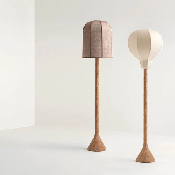 Oak Floor Lamp | Linen Shade | CL70ZZ