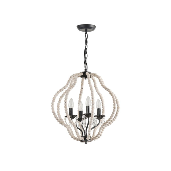 Ulthaara Wood Crystal Chandelier