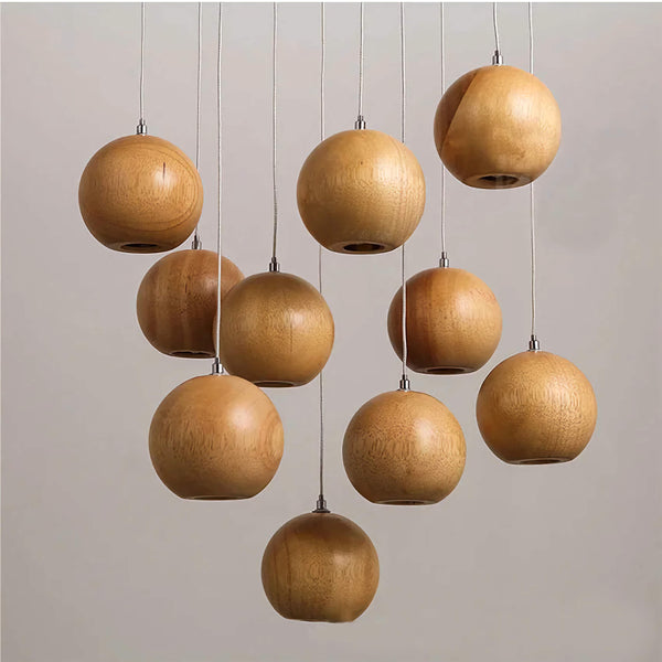 Wooden Sphere Pendant | Turned Log | CL88552M