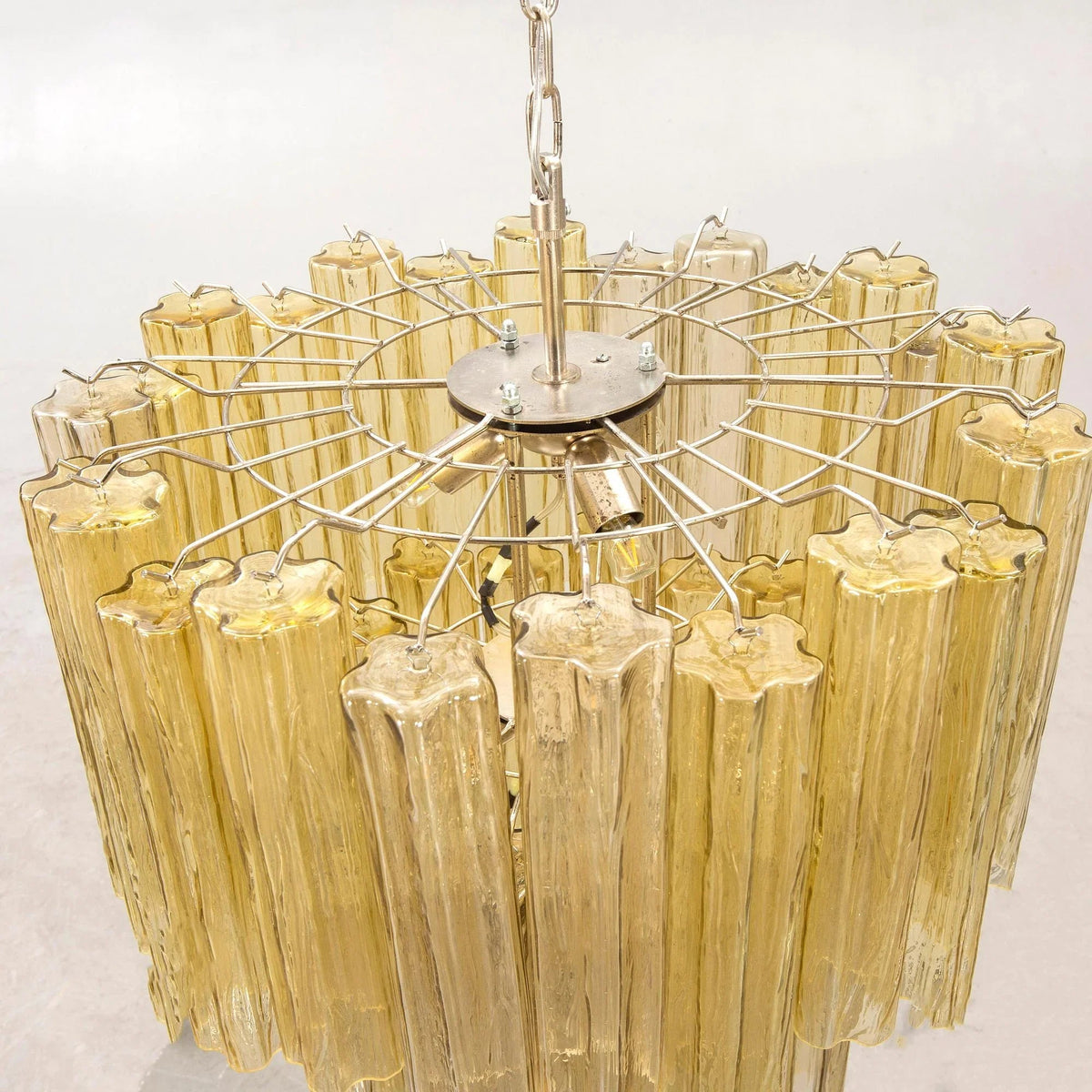 Elegant Yellow Tube Chandelier