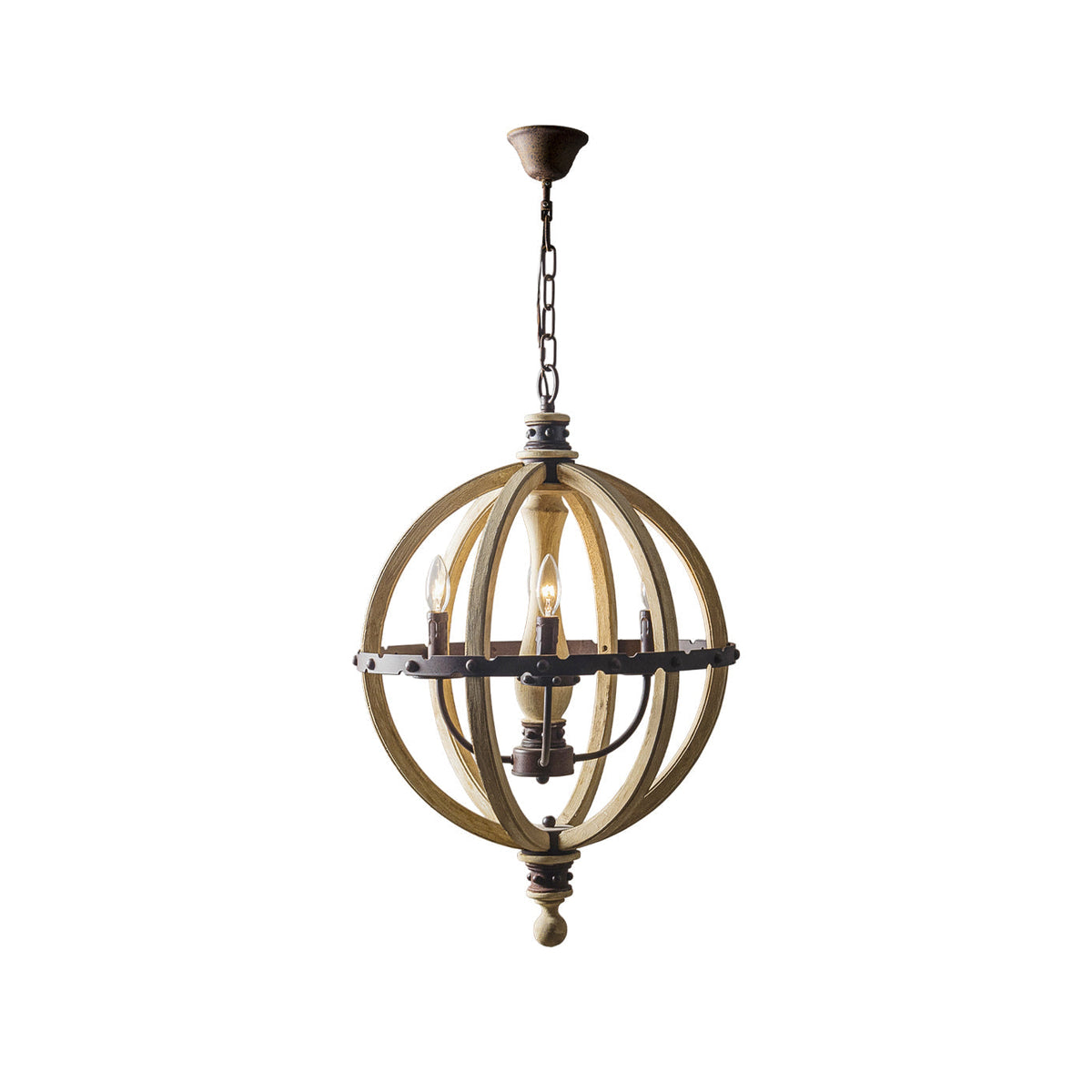 Ozorel Vintage Industrial Wood Pendant Lamp
