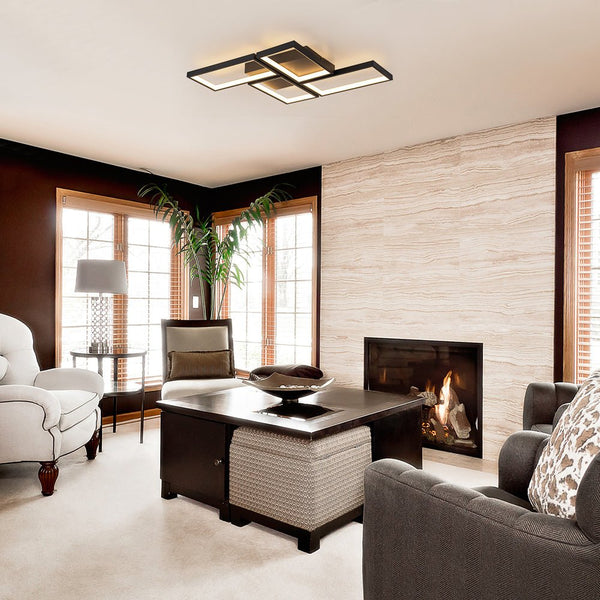 Caelan Minimalist LED Semi Flush Mount Ceiling Light