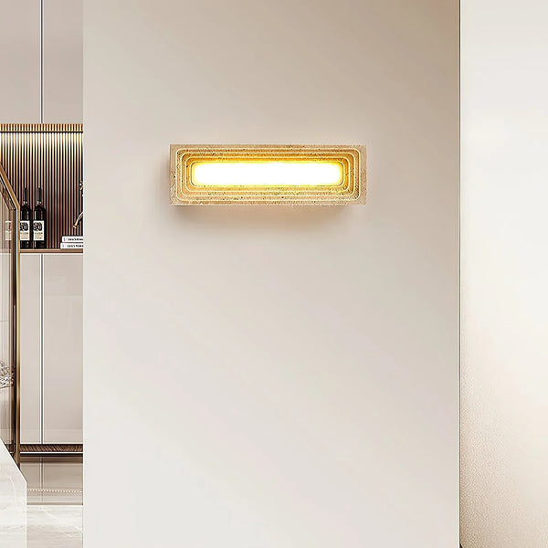 Rectangle Travertine Bricks Wall Lamp