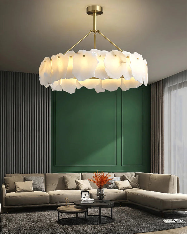 Alabaster Round Chandelier