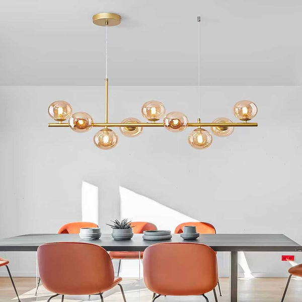 Pendant Chandelier Light Nordic Decorative Geometric Glass Globe Bubble