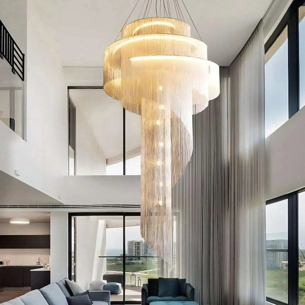 Spiral Tassel Chandelier