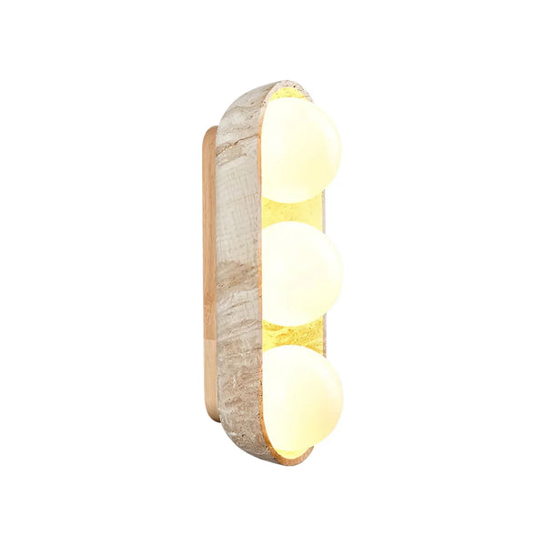 Travertine Solstice Trio Wall Sconce