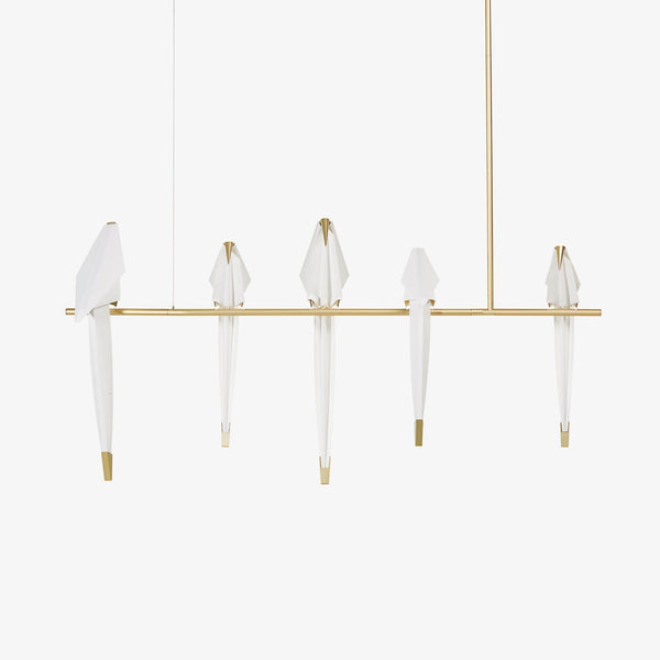 Lunuian Chandelier Paper Crane Bird Sculptural LED