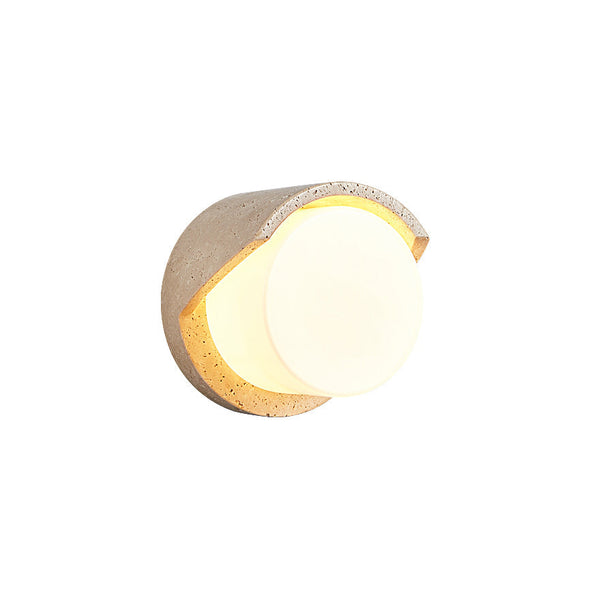 Eurvenara Travertine Glass Wall Lamp