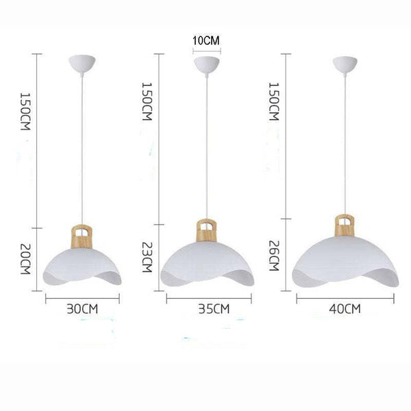 Valentina Colorful Shade Single Pendant Lights, Wood & Metal
