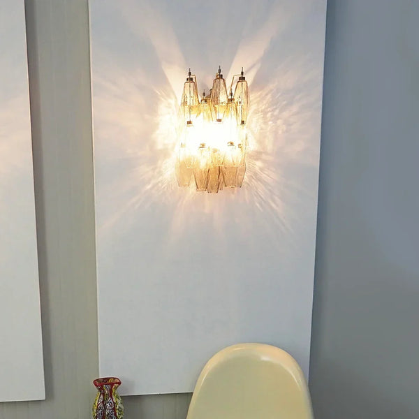Poliedri Smoked Wall Lamp