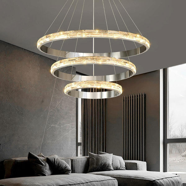 Ring Chandeliers | Mordern White Metal Chandelier
