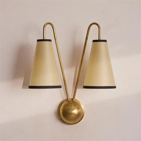 Brass Twin Arm Wall Sconce | CLSHT055