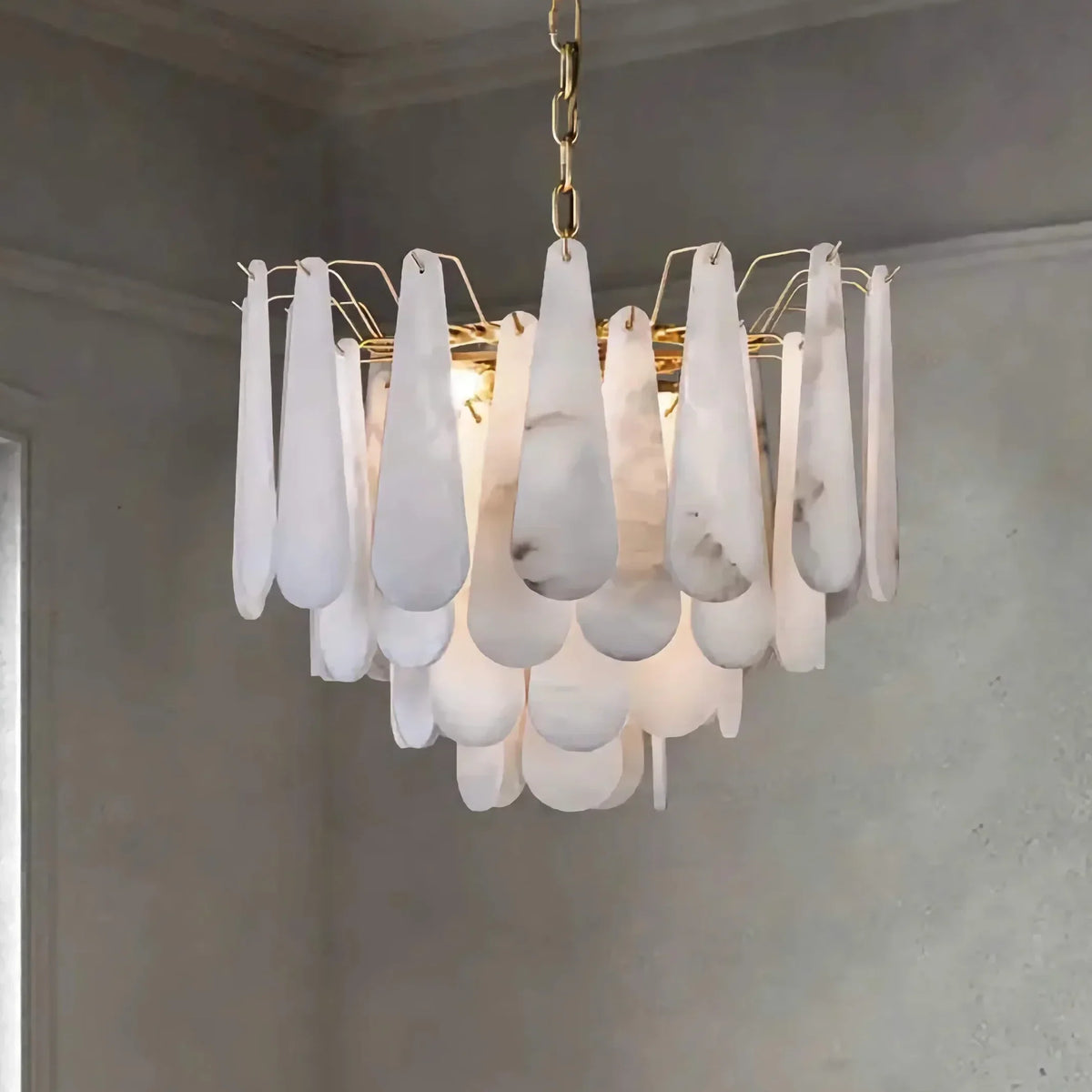 Goccia Chandelier | Teardrop Alabaster | CLXZ7410