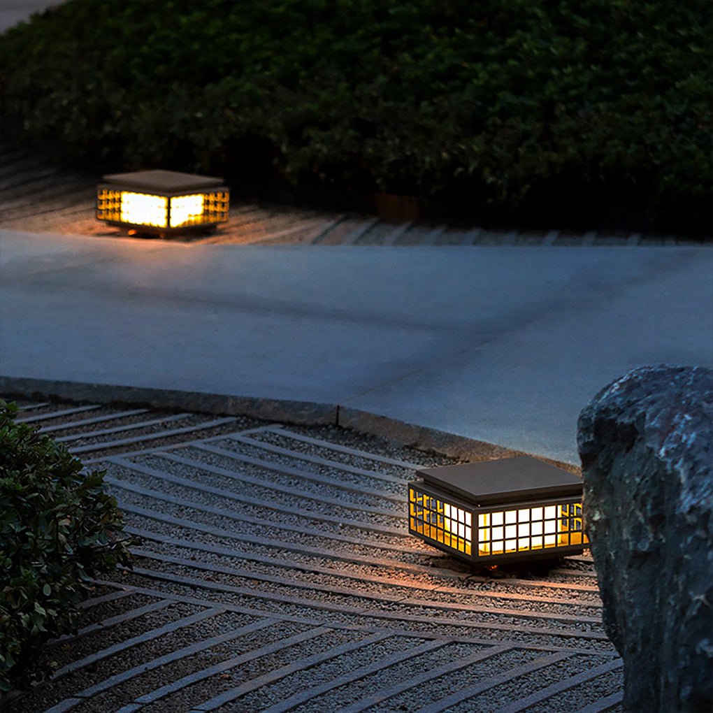 Flether Elegant LED Vintage Hollowed Steel Outdoor Lamp