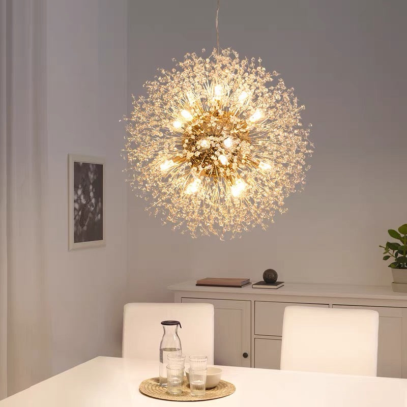 Arisha Elegant Dandelion Minimalist Luxury Pendant Light, Gold/Chorme
