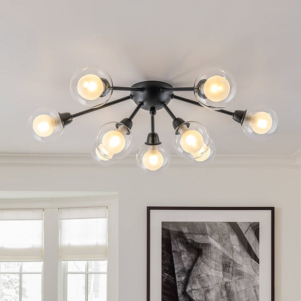 Xenunix Layered Sputnik Glass Semi Flush Chandelier