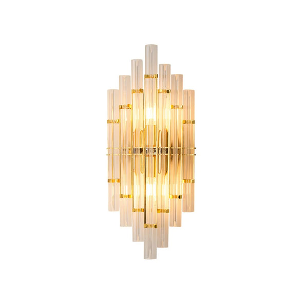 Tube Clear Crystal Wall Light