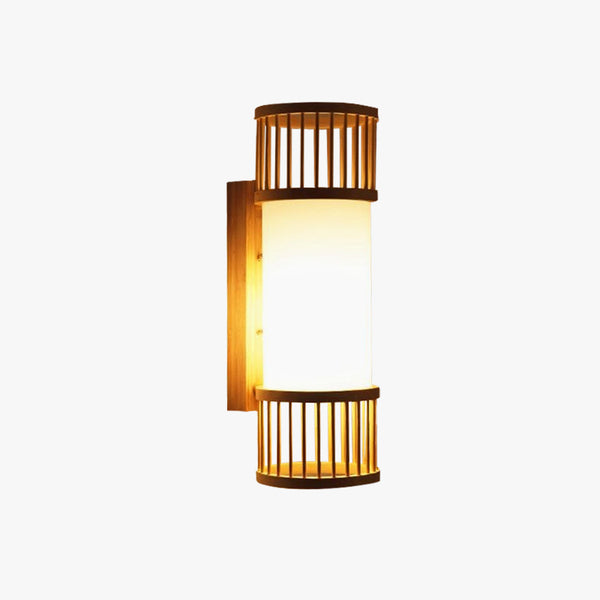 Ritta Wall Lamp Rustic, Muto Rattan Weaving LED, Hallway Wall Sconce