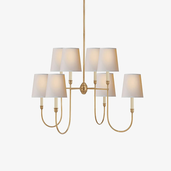 Orianine Chandelier Vendome Brass White Shade
