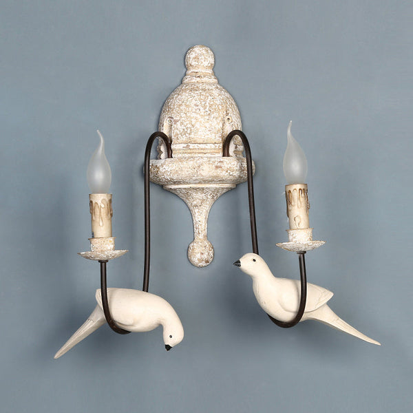 Syraean Vintage Retro Bird Wooden Wall Lamp