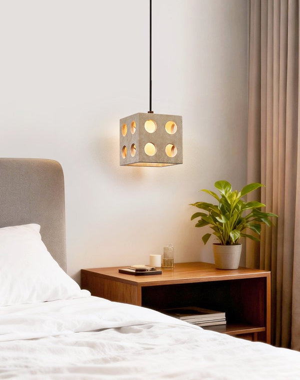 Dice Travertine Pendant Light