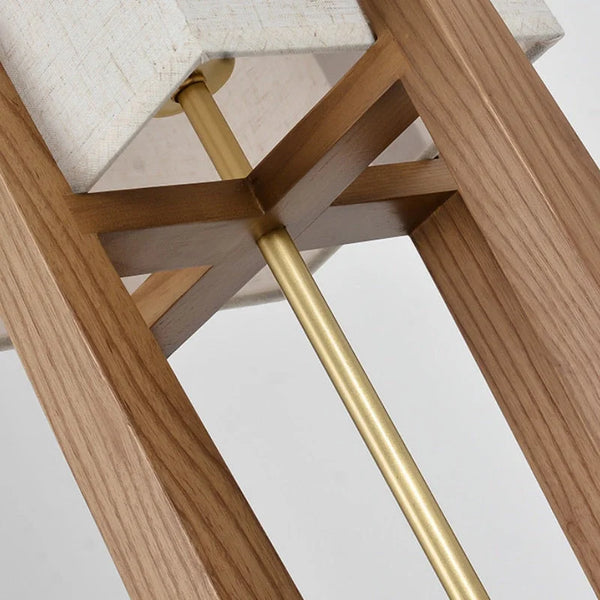 Rustic Wood Floor Lamp | Parchment Shade | CL4255
