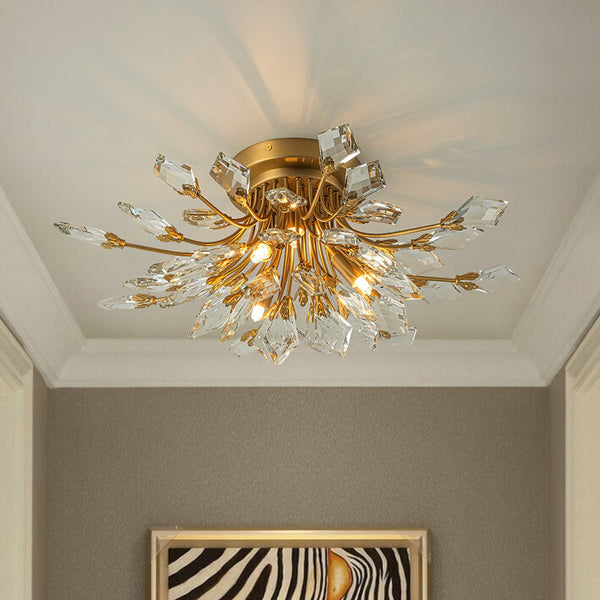 Himindró Bloom Crystal Semi Flush Mount Light