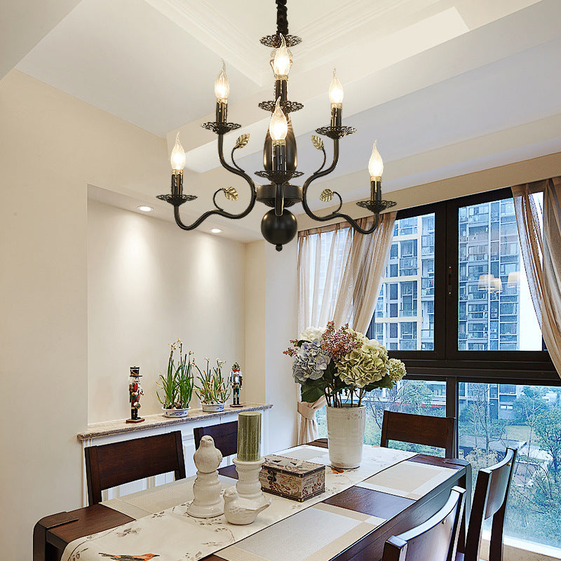 Silva Rustic Glass Chandelier Living Room Bedroom