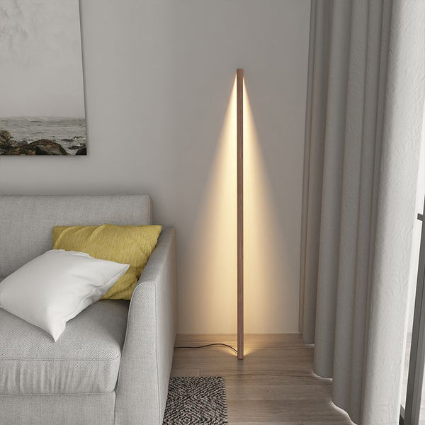 Ozawa Minimalist Linear Nature Wooden Floor Lamp