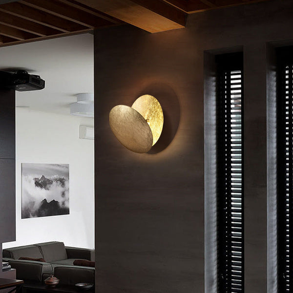 Arisha Modern Minimalist Round Moon Eclipse Wall Lamp