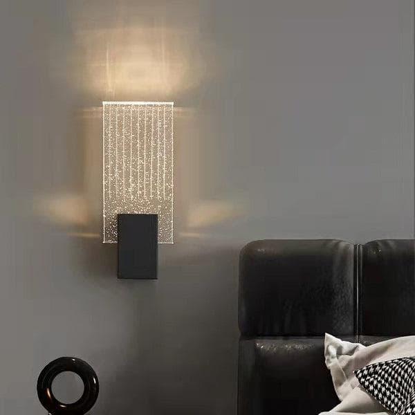 Pleated glass wall light