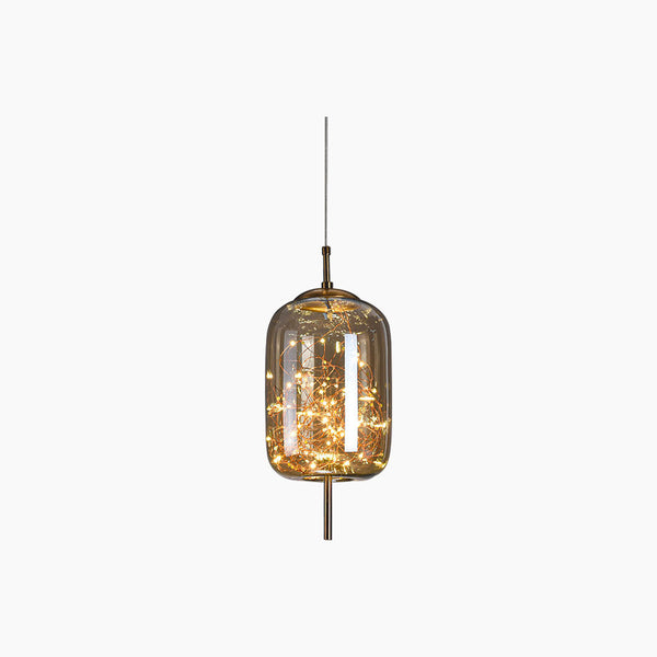 Pendant Light Nordic Glass, Starry Grey / Amber