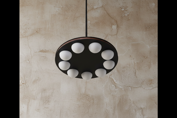 Brass & Wood Chandelier | CLHTL025