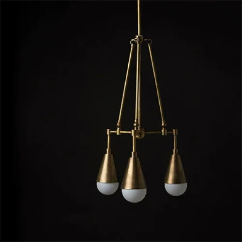 Flaminia Triple Pendant | Brass & Opaline | CLFLA056