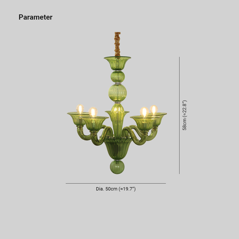 Silva Retro Chandelier Glass Dining Room Living Room