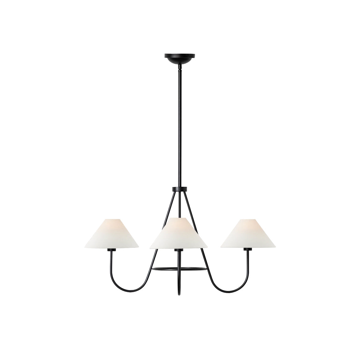 Ellaeara Vintage Industrial Black Fabric Chandelier