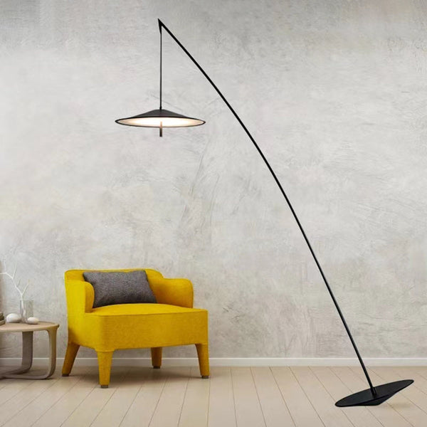 Salgado Frisbee Fishing Rod Floor Lamp, Living Room