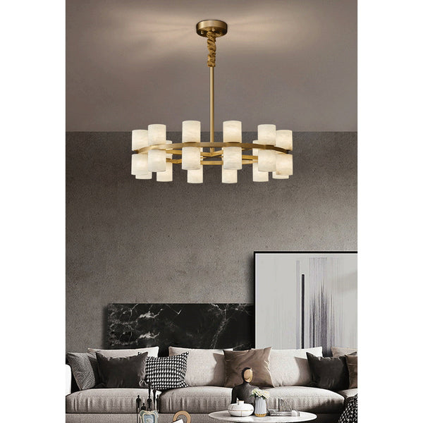 Etalir Postmodern Luxury Alabaster Chandelier