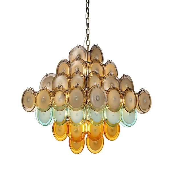 Veneto Chandelier | Tiered Glass Discs | CLOP895000