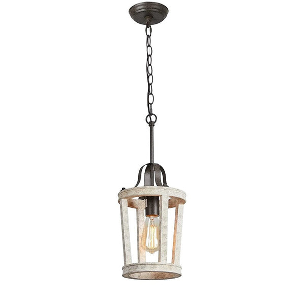 Veraeen Vintage Industrial Wood Pendant Lamp