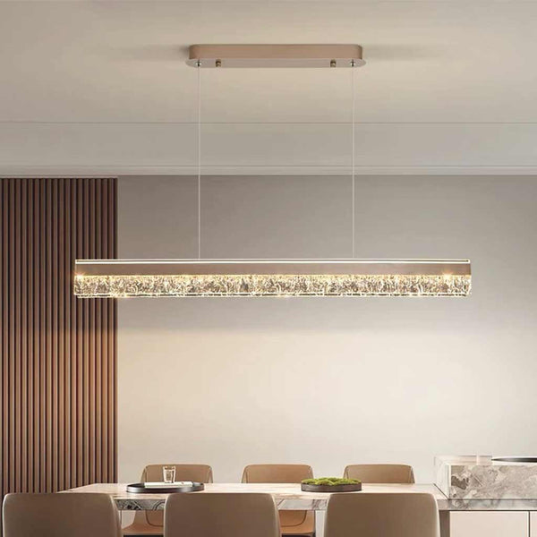 Pendant Light Linear Dimmable LED, Rose Gold / Grey