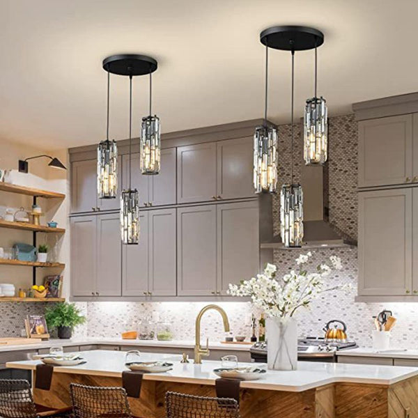 Kristy Cluster Pendant Light, Black & Gold