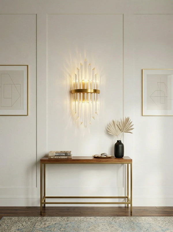 Triangular Crystal Rod Wall Lamp