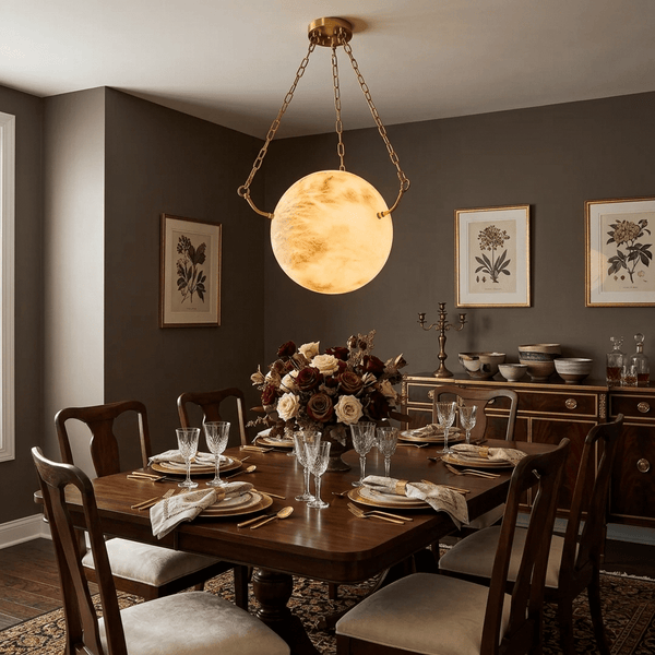 Alabaster Sphere Pendant Lamp