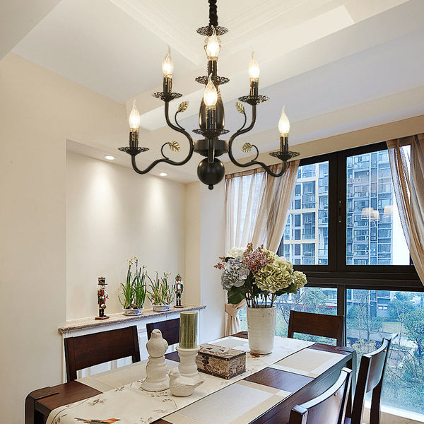 Silva Chandelier Rustic Glass Living Room Bedroom