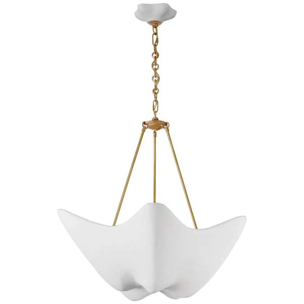 Plaster Wave Pendant | Brass Chain | CLPLAST05